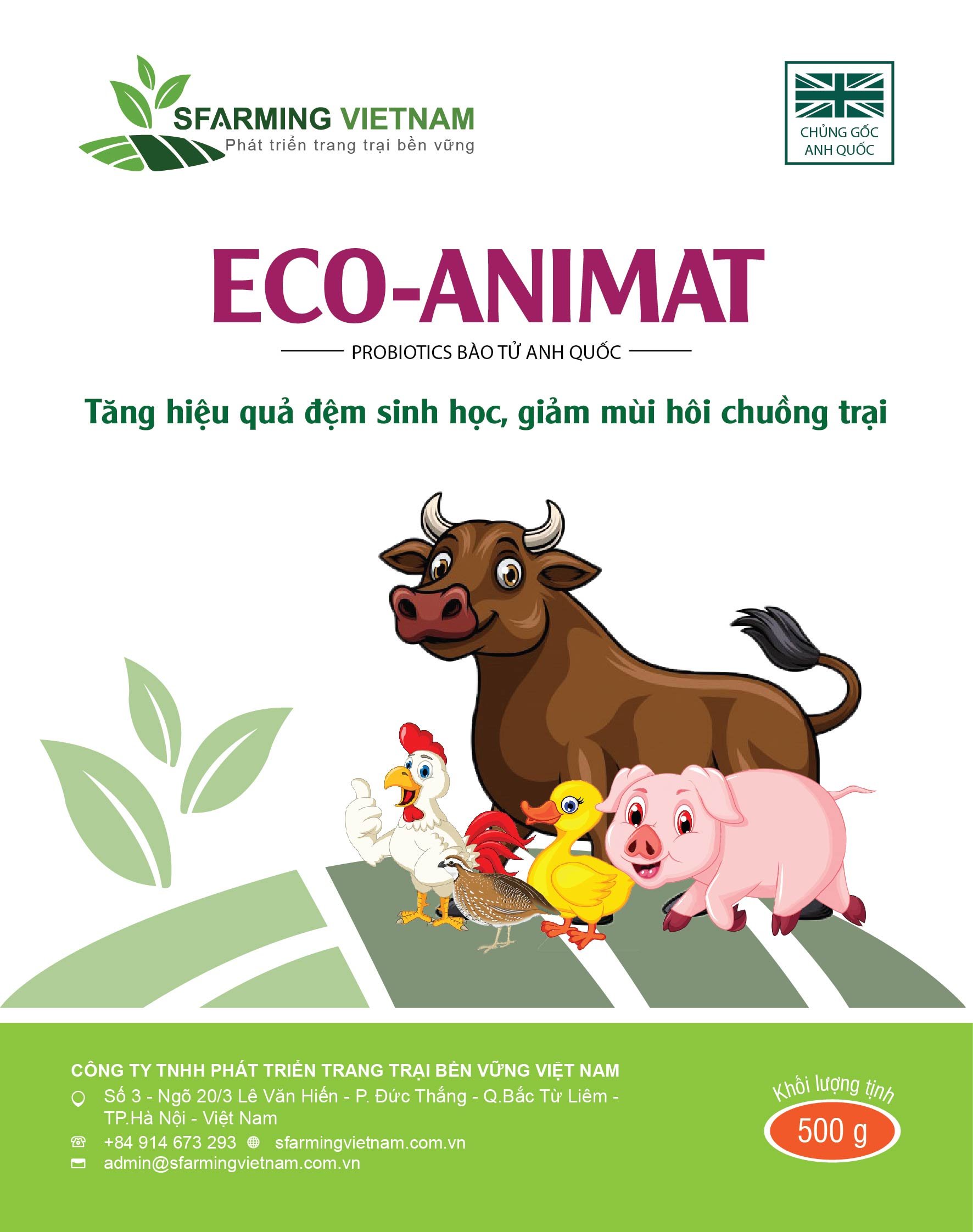 Thông tin sản phẩm Men xử lý môi trường Eco-Animat - SFARMING VIETNAM Thông tin sản phẩm Men xử lý môi trường Eco-Animat - SFARMING VIETNAM